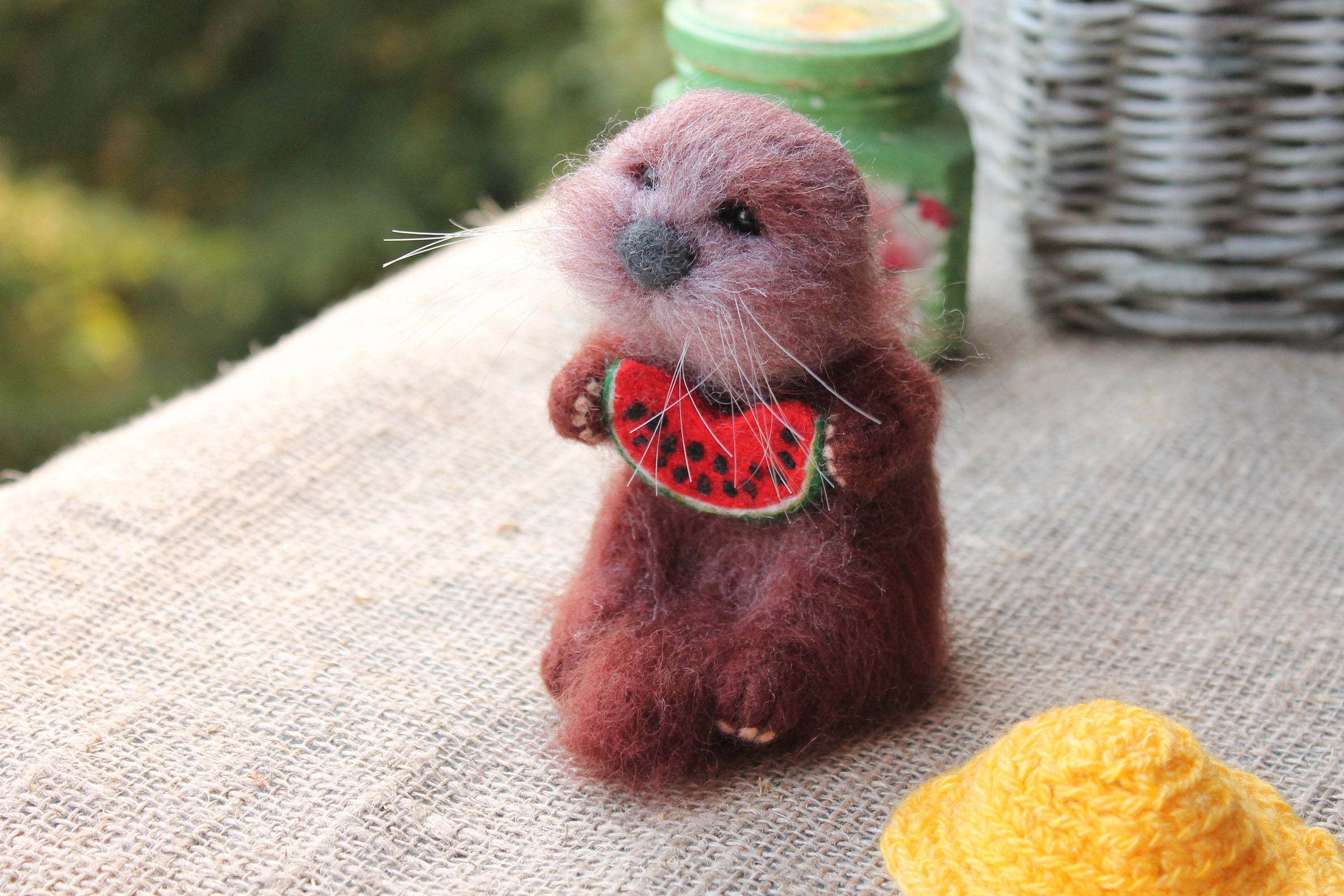 Nadelgefilzter Otter Baby Otter Otter Puppe Seeotter Otter mit | Etsy
