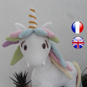 UNICORN crochet pattern - unicorn amigurumi pattern - stuffed toy unicorn pattern - pattern unicorn - vanille the unicorn - pattern unicorn