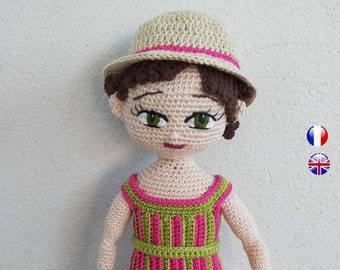 patron de robe amigurumi - Amigurumi doll outfit pattern -  fanny doll crochet outfit pattern - fanny dress crochet  pattern