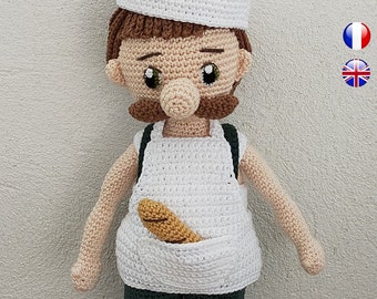 MARIUS the baker - baker crochet toy