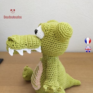 Crocodilo em crochê - Crocodilo em crochê amigurumi - Crocodilo em PDF - Crocodilo em PD - Crocodilo em Amigurumi - Animal em Amigurumi em PDF