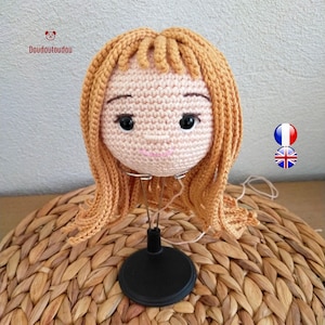 hair doll crochet - hair crochet pattern - amigurumi hair pattern - doll hair  crochet pattern - hair crochet - amigurumi doll hair pattern