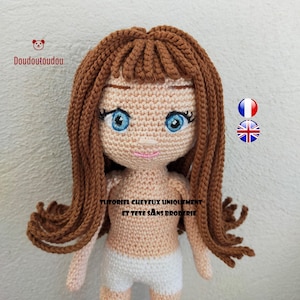 schema per capelli all'uncinetto - schema per capelli bambola - schema per capelli per Belinda - schema per capelli lunghi amigurumi -
