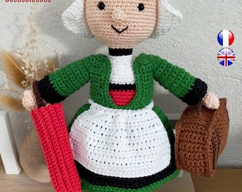 Patron de BECASSINE au crochet - Becassine poupée amigurumi pdf - bécassine au crochet -patron bécassine au crochet - crochet doll pattern -