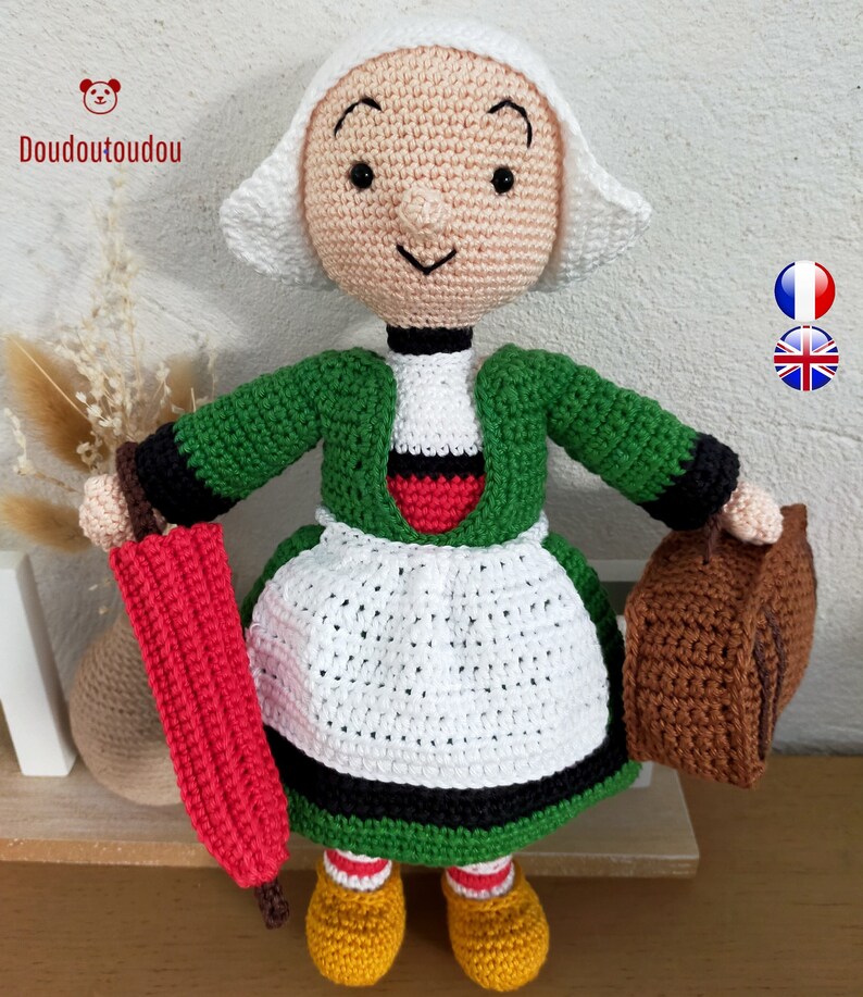 Patron de BECASSINE au crochet Becassine poupée amigurumi pdf bécassine au crochet patron bécassine au crochet crochet doll pattern image 1