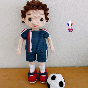 Patron footballeur amigurumi footballeur crochet benjamin footballeur au crochet patron Benjamin au crochet crochet soccer pattern image 1