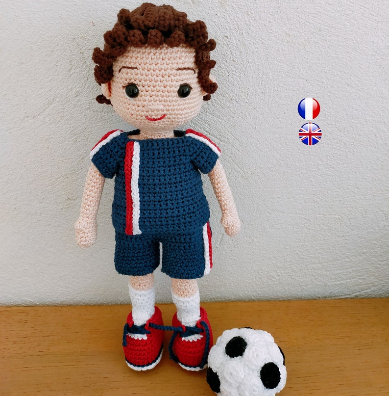 Patron footballeur amigurumi footballeur crochet benjamin footballeur au crochet patron Benjamin au crochet crochet soccer pattern image 1