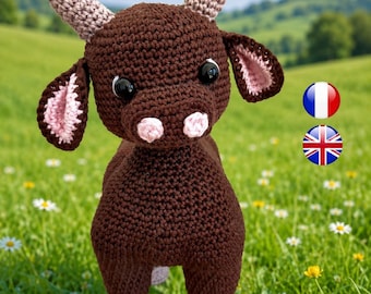 bull crochet pattern - bull pattern - amigurumi bull pattern - GAETAN bull pattern - bull crochet pattern