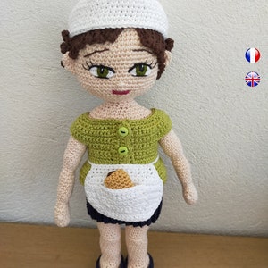 Patrón de panadera a crochet - Panadera Fanny pdf - Muñeca a crochet pdf - Patrón de panadera FANNY - Muñeca Fanny pdf - Muñeca amigurumi Fanny