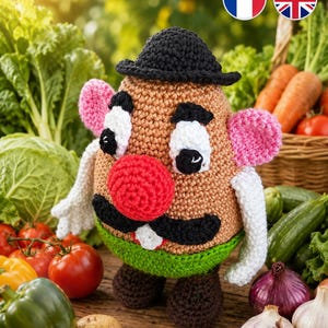 potato crochet pattern - amigurumi potato crochet - pattern funny potato -