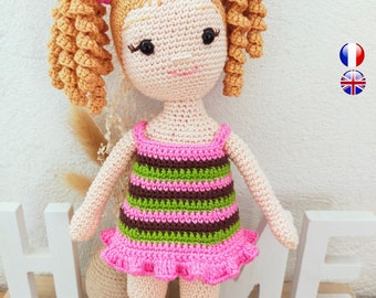 Patron poupee Eglantine - poupee amigurumi crochet pdf - poupee Eglantine - Eglantine amigurumi crochet - Eglantine doll pattern