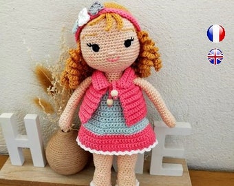 Patron de poupée amigurumi au crochet - Priscilla poupée crochet pdf - crochet doll pattern