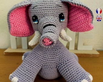 Patron élephant au crochet - Elephant crochet pattern - Sya l'éléphant - elephant crochet pattern