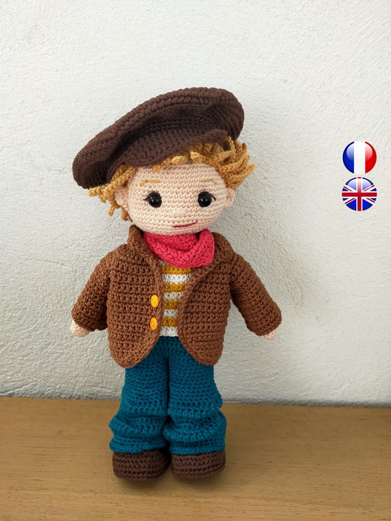 Patron titi parisino patron crochet nino modelo crochet Arsene nino crochet amigurumi muneco amigurumi Etsy Espana