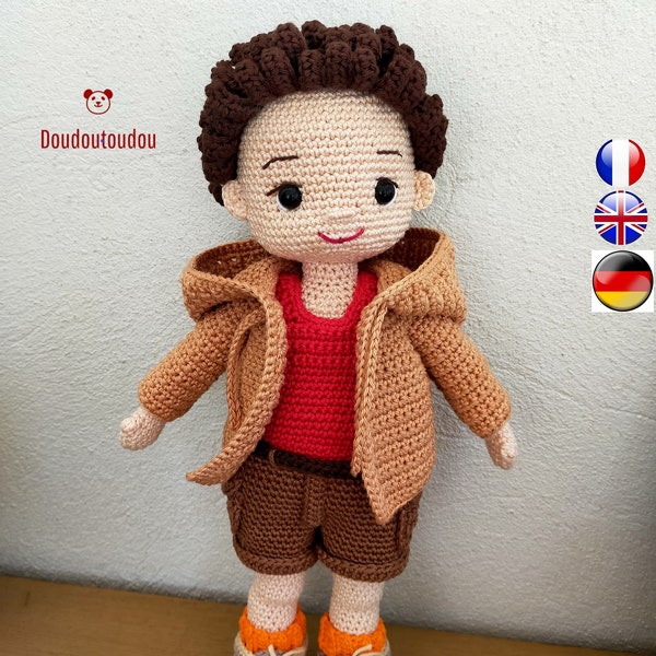 Amigurumi-Häkelmuster für Jungen – Häkelmuster für Jungen – Arthur-Häkelmuster – Muster für ARTHUR-Jungen