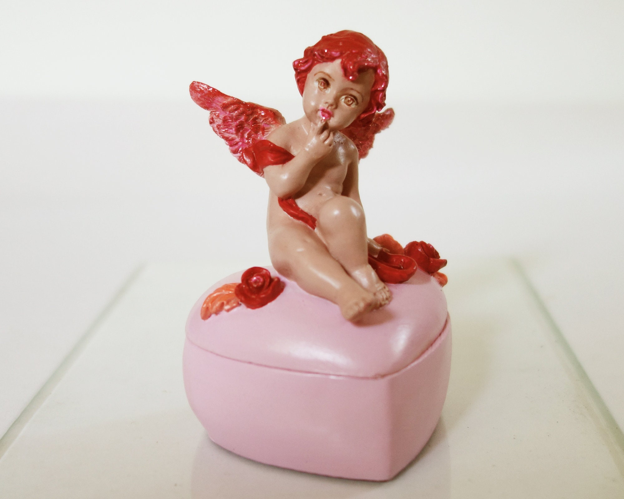 Ange Cheri Pétillant Création Personnalisée Boite Coffret Cœur Rose Cadeau Pour Enfant Anniversaire 