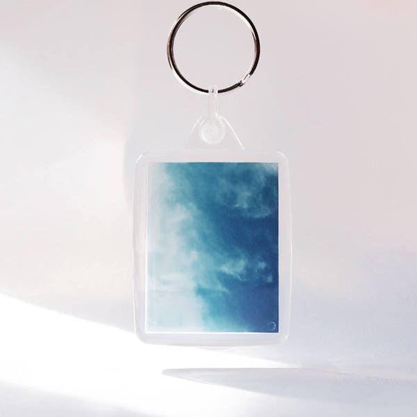 Keyring * Peaceful Sky • Clouds Photography • Blue Sky • Aerial • Blue Air • Paradise • Well Being • Traveller • Zen Gift • Bon Voyage