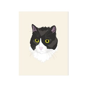 Casual Cat Card, cat art stationery image 8