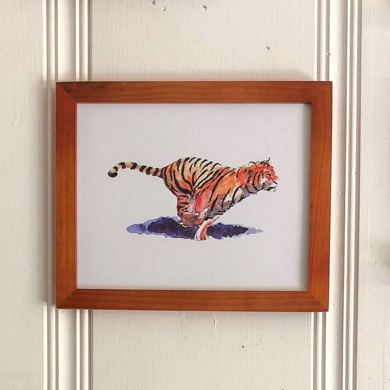 The Tiger art print 8x10 Animal Watercolor Illustration home image 1