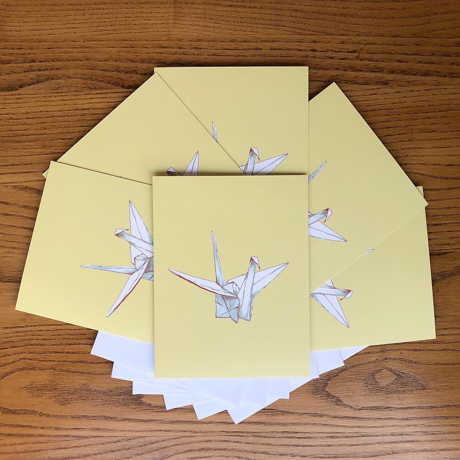 Paper Crane Card Boxed Set Origami Crane Art Stationery Gift Etsy UK