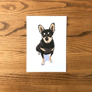 Mr. Mouse the Chihuahua Dog, Chihuahua art print 5x7 Animal Illustration, home wall decor image 5