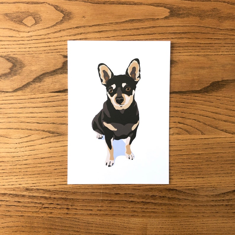 Mr. Mouse the Chihuahua Dog, Chihuahua art print 5x7 Animal Illustration, home wall decor image 5