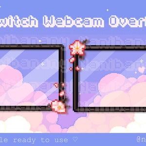 Pretty Pixel Sakura Cherry Blossom Webcam Frame Overlay Pack for Twitch YouTube Streamers Ready to Use