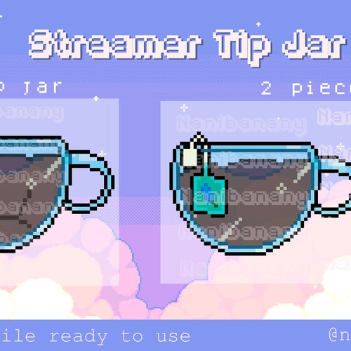 Colorful Galaxy Stars Tip Jar for Twitch Youtube Streamers Etsy