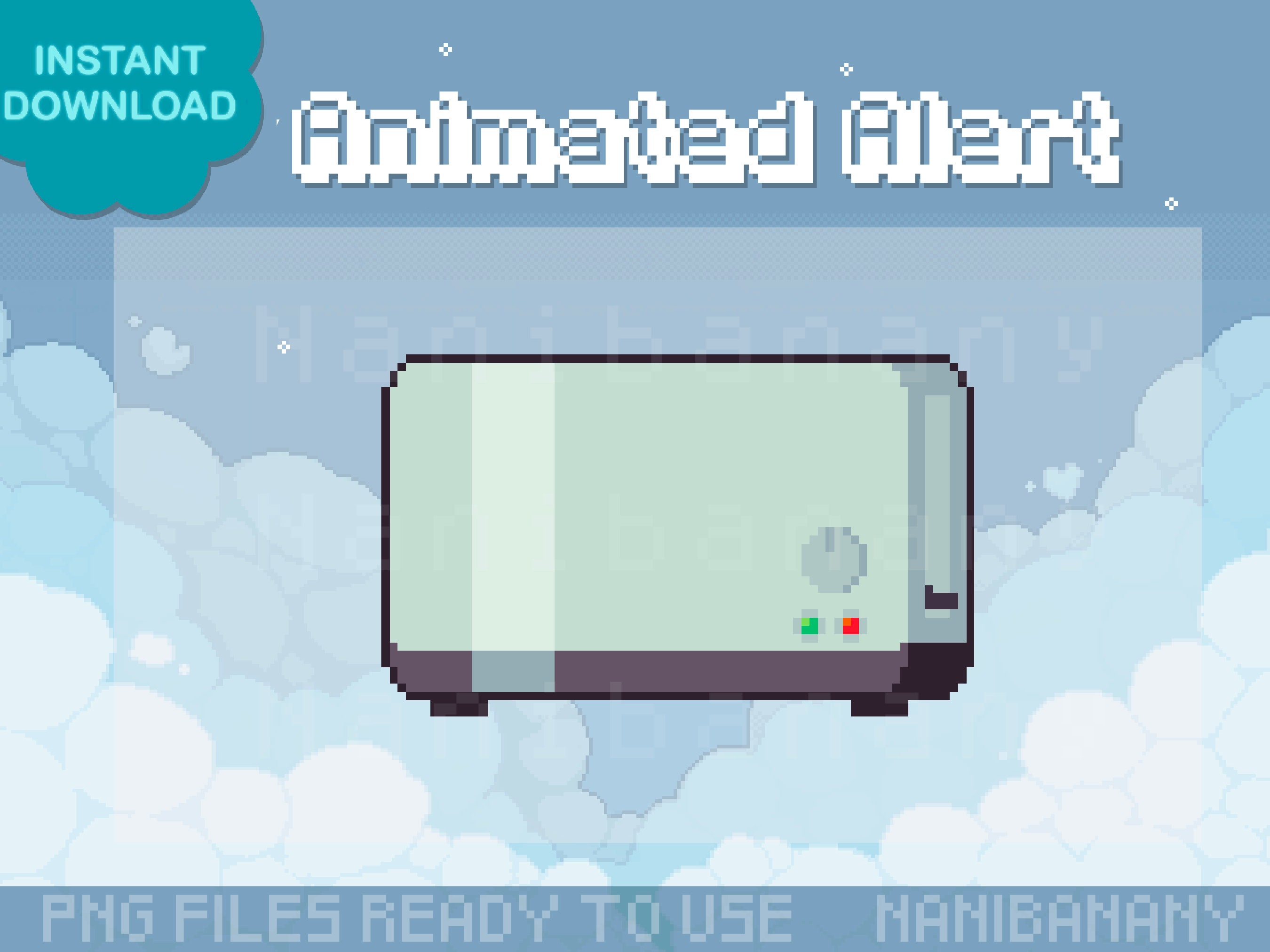 Cozy Pixel Bear Bakery Coffee  Alert / Overlay / Decoration / Raid / Follower / Sub Toaster