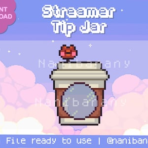 Mysig Pixel Bear Starbucks-inspirerad kaffekopp Hype-kopp / tipsburk / bitburk för Twitch-streamers