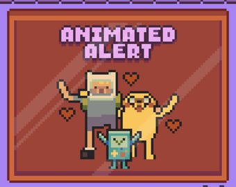 Alerta de Melhores Amigos Pixel para Invasão de Seguidores Assinantes | Love Heart Cute Cozy Style 8bit Retro Gamer Boy