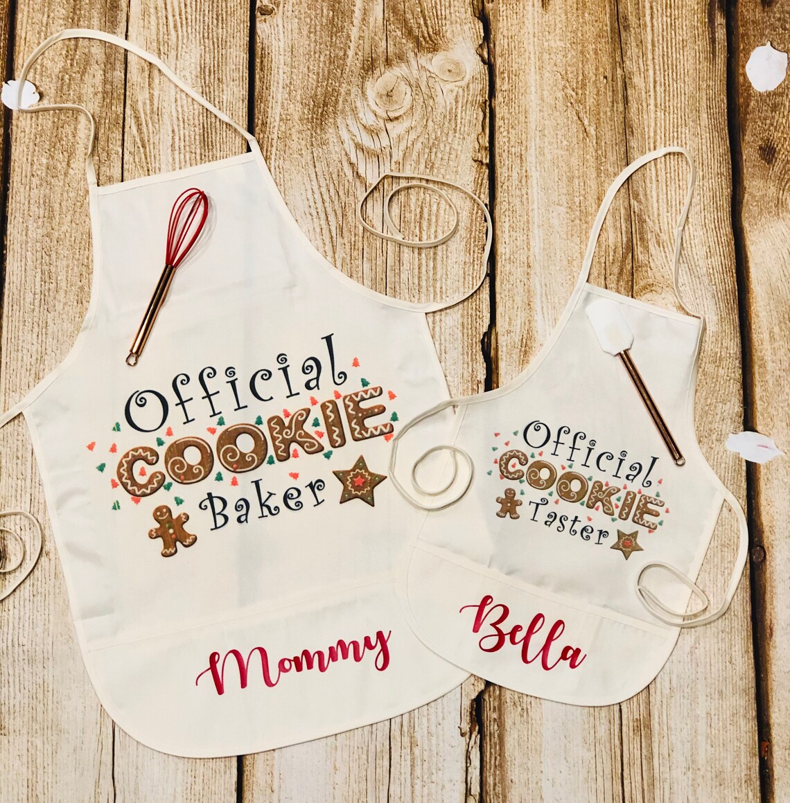 Mommy and Me Christmas Cookie Aprons Etsy