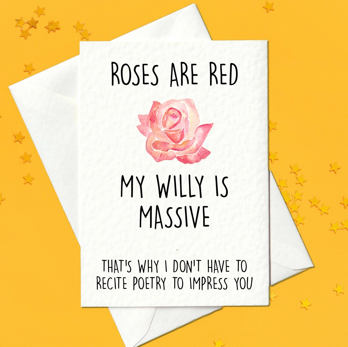 Roses Are Red Birthday Poems Funny Birthday Card Roses Are Red My Willy Is Massive..... | Etsy India