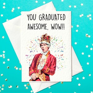 Vous avez obtenu votre diplôme, c'est génial ! - Carte de remise des diplômes sur le thème Hamilton (A6)