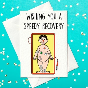 Wishing you a speedy recovery - Funny get well soon operation card - (A6)