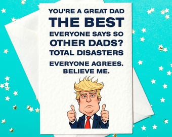 Tarjeta del Día del Padre de Donald Trump: Divertidas y políticas / Tarjetas espinosas
