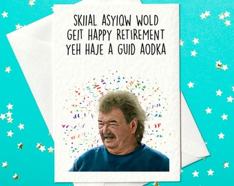 Funny Clarkson's Farm Retirement Card - Gerald funny retirement card (A6)