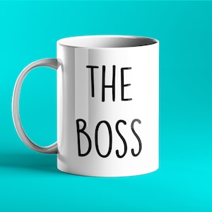 GRAPPIGE GEPERSONALISEERDE MOK - The Boss – cadeaumok voor de werkbaas