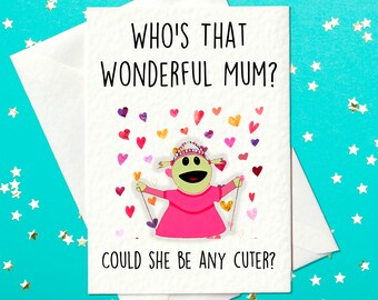 Adorable Mona Mother's Day Card - Cute & Playful Nanalan' Themed Mother's Day Card for Mum - (A6)