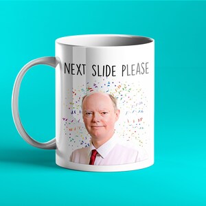 Chris Whitty &#39;Next Slide Please&#39; Personalised Gift Mug