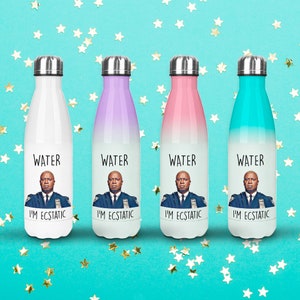 De l'eau, je suis extatique - Gourde Brooklyn 99 - Cadeau personnalisé pour les fans de Brooklyn 99