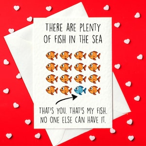 Beaucoup de poissons dans la mer - Carte de Saint-Valentin amusante (A6)