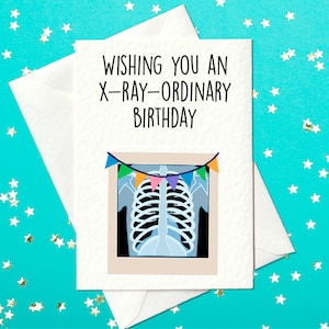 Ich wünsche dir einen x-ray-normalen Geburtstag. Lustig, Geburtstagskarte (A6)
