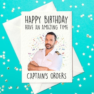 Happy Birthday, Have an Amazing Time – Captain's Orders – Geburtstagskarte von Captain Jason Hoods (A6)