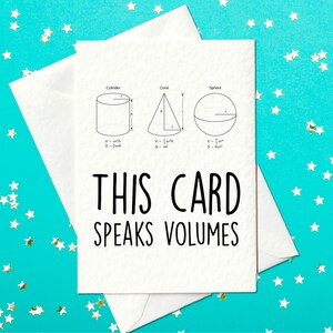 Questa carta dice molto - Biglietto di auguri per compleanno/festa del papà/natale per fisico o matematico (A6)