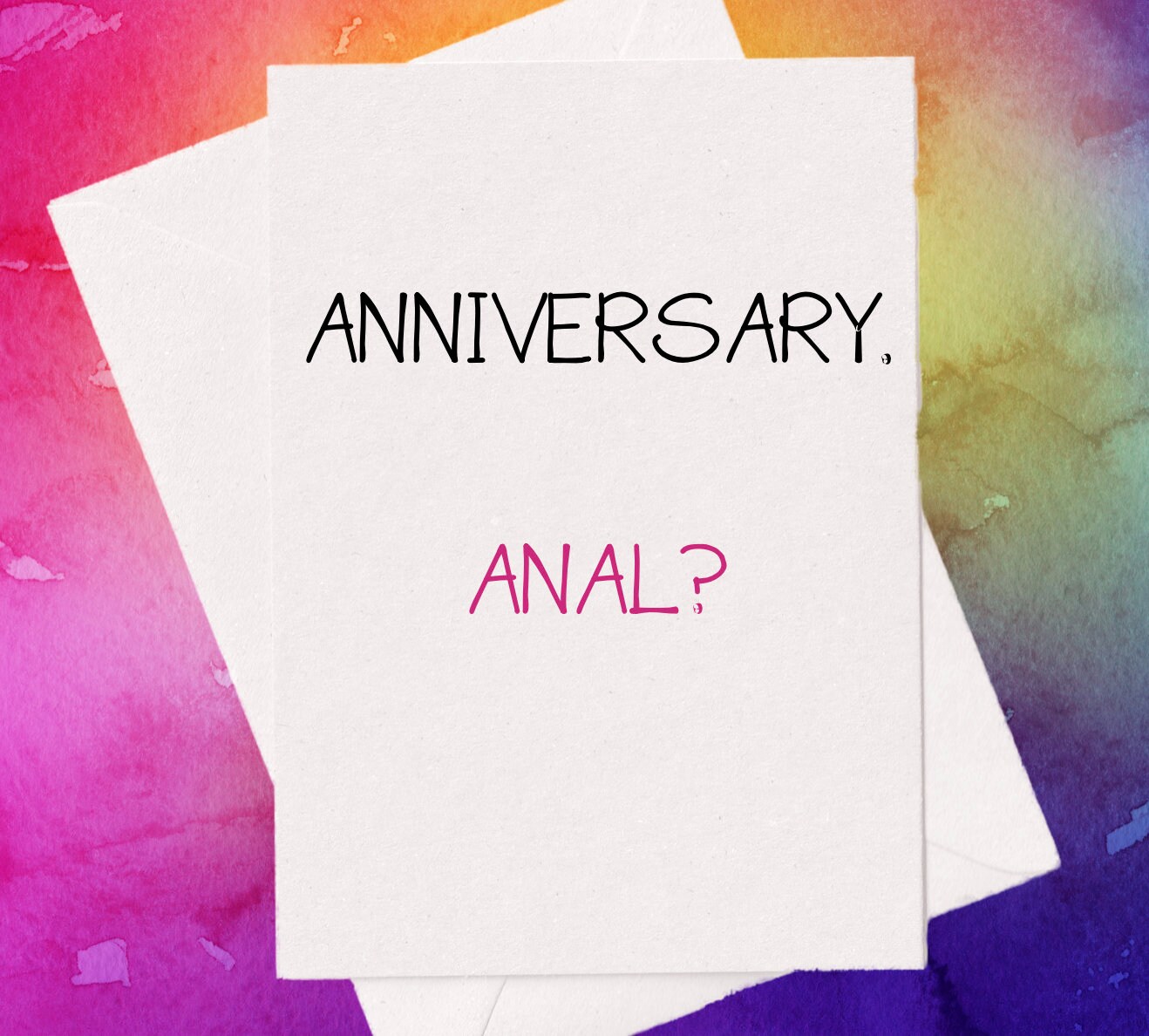 funny anniversary card - anniversary anal? (next day delivery)