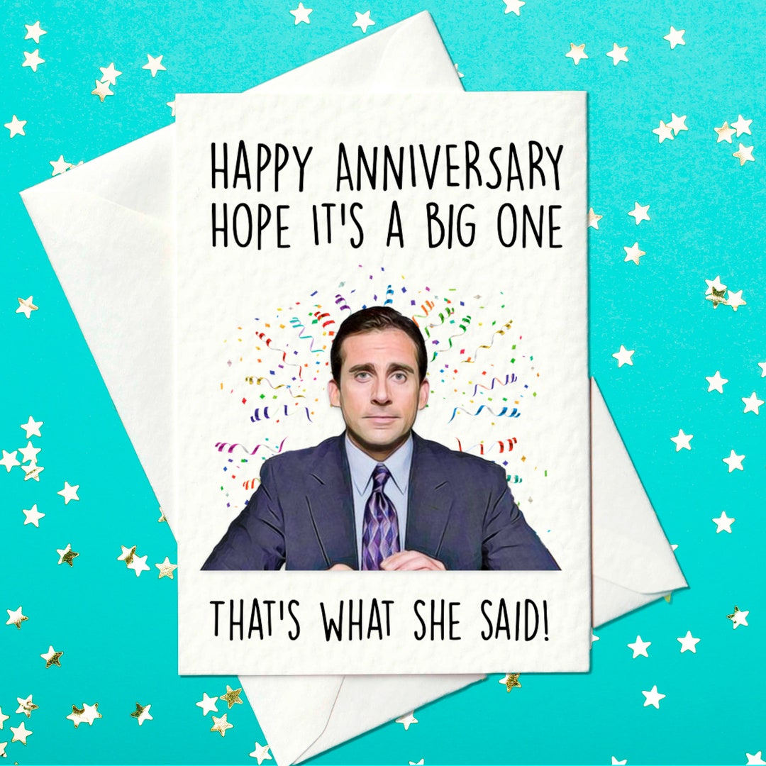 Happy Anniversary Hope It’s a Big One - Michael Scott - Anniversary Card -  the Office - Etsy Hong Kong