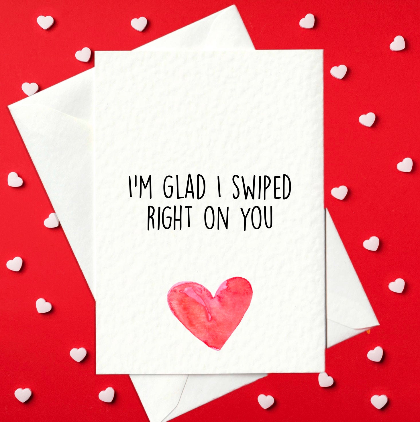 1 Funny Valentine's Day Card with Envelope - Edible Underwear