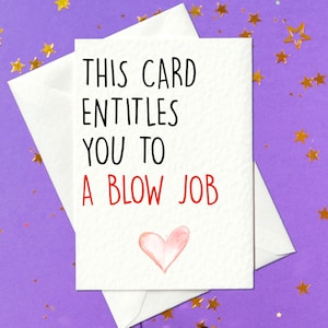 FUNNY CARD - This card entitles you to a blow job