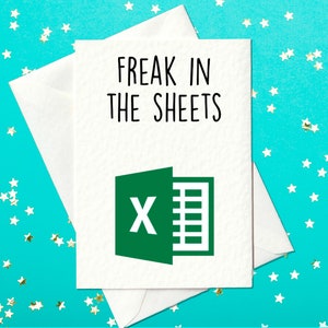 Freak in the sheets - Cartão de aniversário engraçado para um contador (A6)